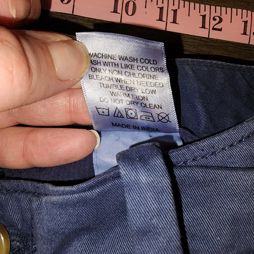 Quince Stretch Cotton Twill Girlfriend Chino Pants NWT Navy Size 24 - Picture 8 of 8